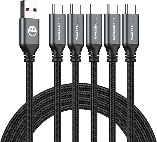 USB C Cable 5 Pack 6FT, USB a to Type C Fast Charger Cord